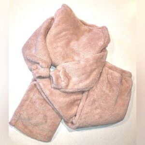 New Cozy Pink Fleece Lounge Wear Pajama Sleep Set - Women’s L